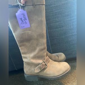 Clarks suede knee high boots size 7.5